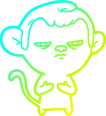 Bir çizgi film maymunu çizimi