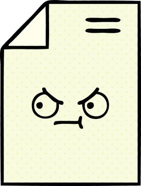 Orijinal çizgi roman tarzı bir kağıt yaprağı.