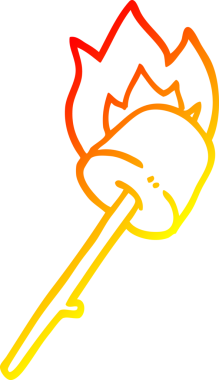 Çubuğun üzerine çizgi film şekerlemesi çizilmiş.