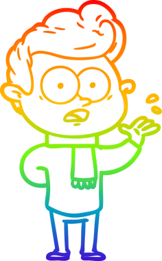 Orijinal gökkuşağı gradyan çizgi çizimi.