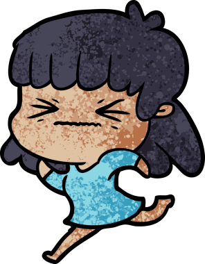 Orijinal kızgın kız çizgi filmi.