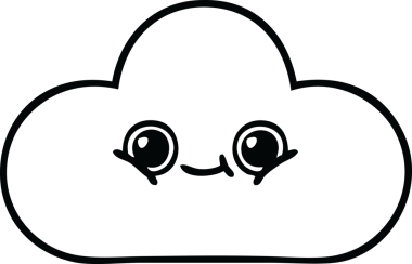 Bir bulutun orijinal çizgi çizimi