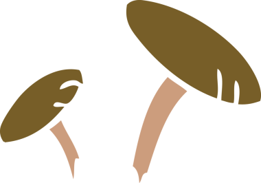 Orijinal el çizimi mantar karalaması.