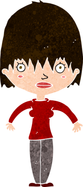 Orijinal çizgi film kadını.