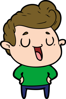 Orijinal mutlu çizgi film adamı