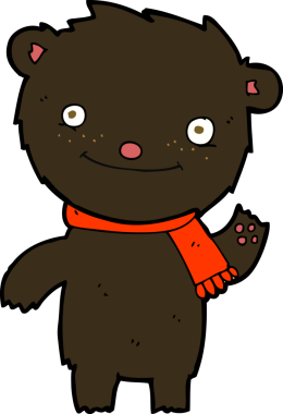 Orijinal çizgi film şirin siyah ayı