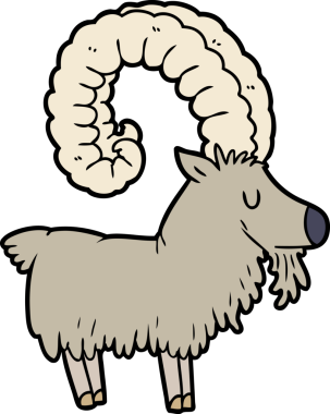 Bir insan tarafından çizilmiş orijinal keçi.