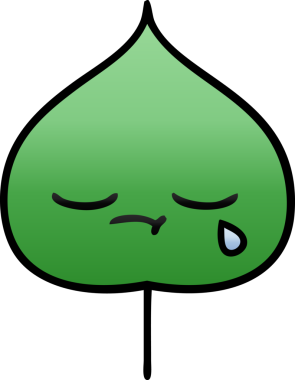 Ekspres yaprağın orjinal gölgelendirilmiş karikatürü