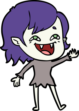 Orijinal gülen vampir kız çizgi filmi