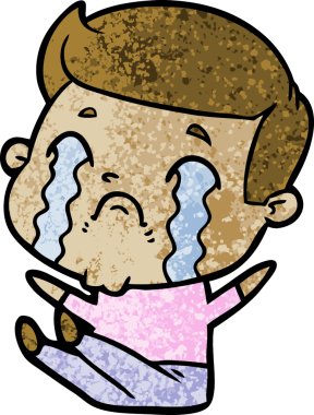 Orijinal çizgi filmci ağlıyor.