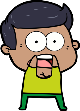 Orijinal karikatür şok adam