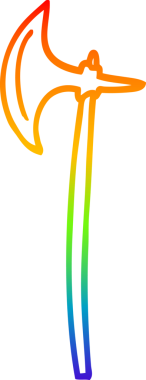 Ortaçağ baltasının orijinal gökkuşağı gradyan çizimi