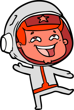 Orijinal çizgi film mutlu uzay adamı