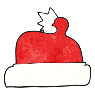 Orijinal el yapımı karikatür noel şapkası