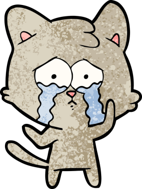 orijinal karikatür ağlayan kedi