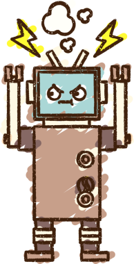 Bir insan tarafından çizilmiş orijinal Robot Tebeşiri