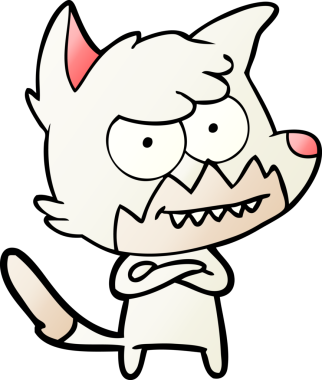 Orijinal çizgi film sırıtan tilki.