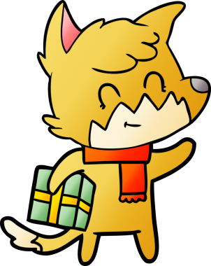 Orijinal çizgi film hediyeli mutlu tilki