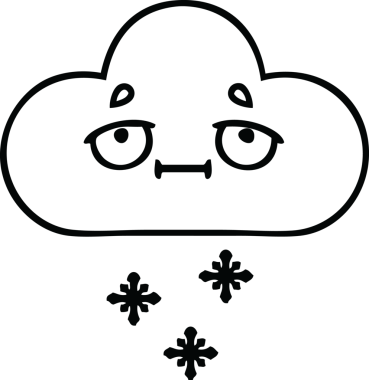 Bir kar bulutunun orijinal çizgi çizimi