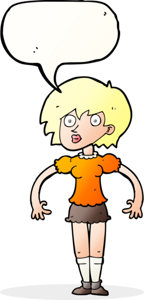 Orijinal karikatür, konuşma balonlu kadını şaşırttı