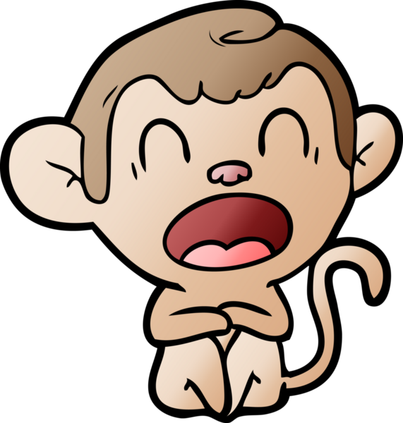 Orijinal esneyen çizgi maymun