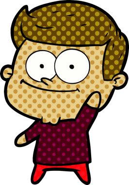 Orijinal mutlu adam çizgi filmi.