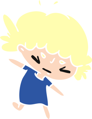 Güzel bir kawai kızının orijinal çizimi.