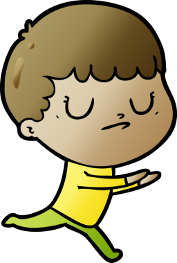 Orijinal karikatür huysuz çocuk