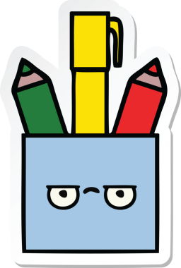 Çizgi film karakterinin orijinal çıkartması.