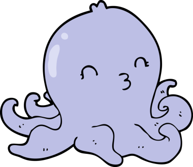 Bir insan tarafından çizilmiş orijinal ahtapot.