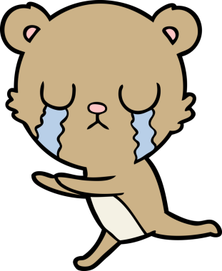 Orijinal ağlayan ayı çizgi film çizeri