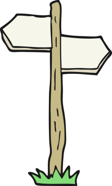 Orijinal çizgi film eski yön işareti