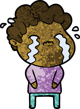 Orijinal çizgi filmci ağlıyor.