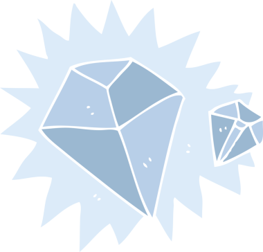 Elmasların orijinal düz renk çizimi