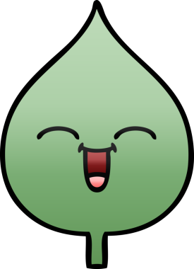 Ekspres yaprağın orjinal gölgelendirilmiş karikatürü