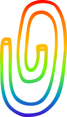 Bir karikatür atacının orijinal gökkuşağı gradyan çizimi