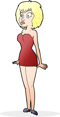 Asıl çizgi film kısa elbiseli kadını şaşırttı.