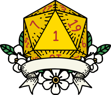 Orijinal Retro Dövme Biçimi Doğal bir d20 zar atma