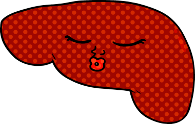 Orijinal karikatür güzel karaciğer