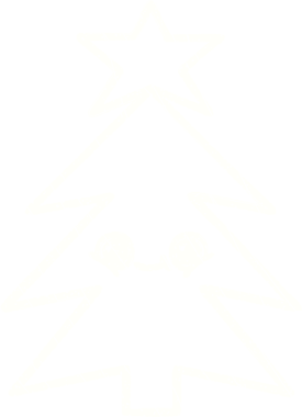 Orijinal Noel Ağacı Tebeşiri Çizimi