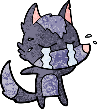 orijinal karikatür ağlayan kurt