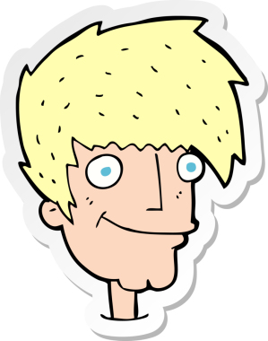 Gülen adamın orijinal çıkartması.