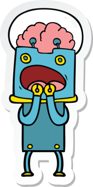 Çizgi film robotunun orijinal çıkartması