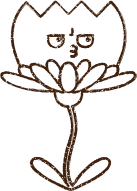 Orijinal Çiçek Kömür Çizimi