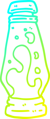 Bir çizgi film lav lambasının orijinal soğuk gradyan çizimi