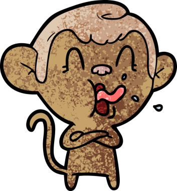 Orijinal çılgın çizgi film maymunu