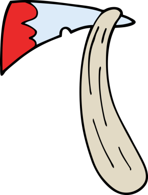 Orijinal karikatür kanlı balta