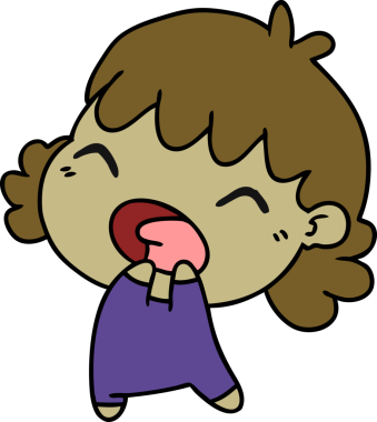 Orijinal kawaii bebek karikatürü.