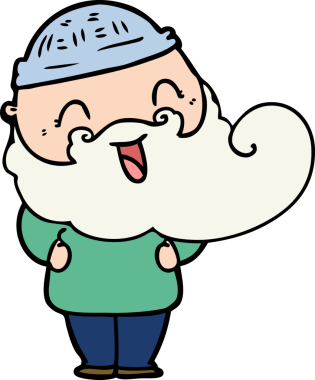 Orijinal mutlu sakallı adam