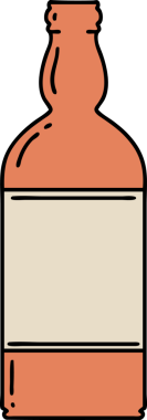 Geleneksel şişe şeklinde orijinal dövme.